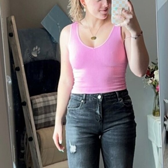 VINTAGE PINK NIKIBI TANK TOP - Picture 2 of 3